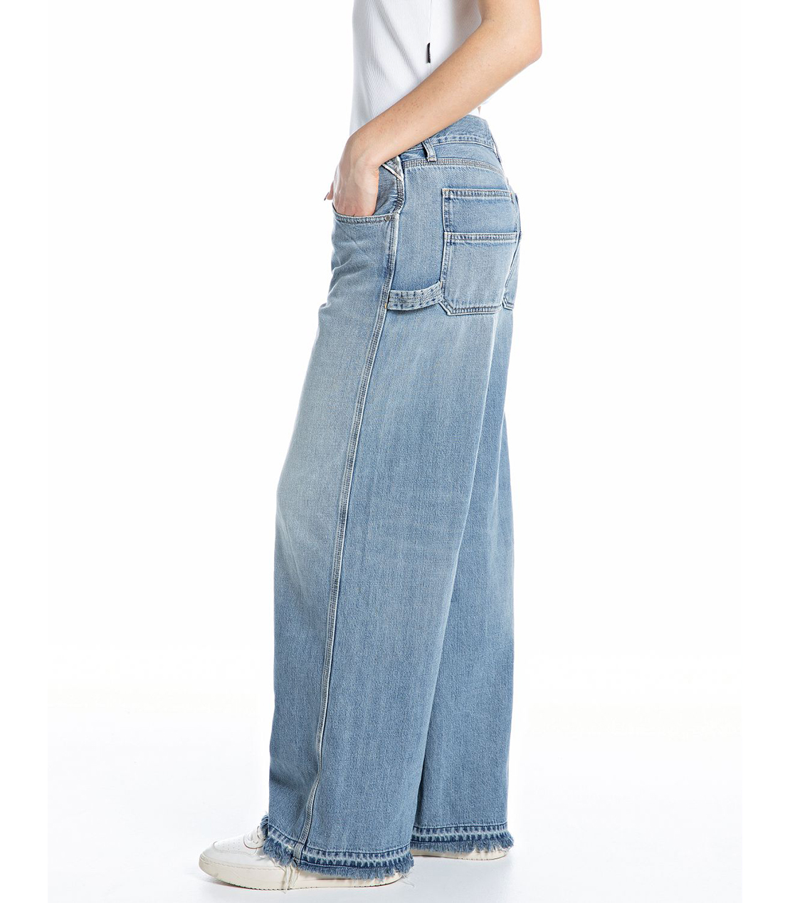 ワークHALLIE コットンテンセルデニム 詳細画像 ブルー 4